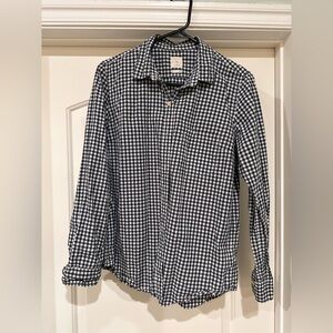 Women’s Navy and White Checkered Shirt